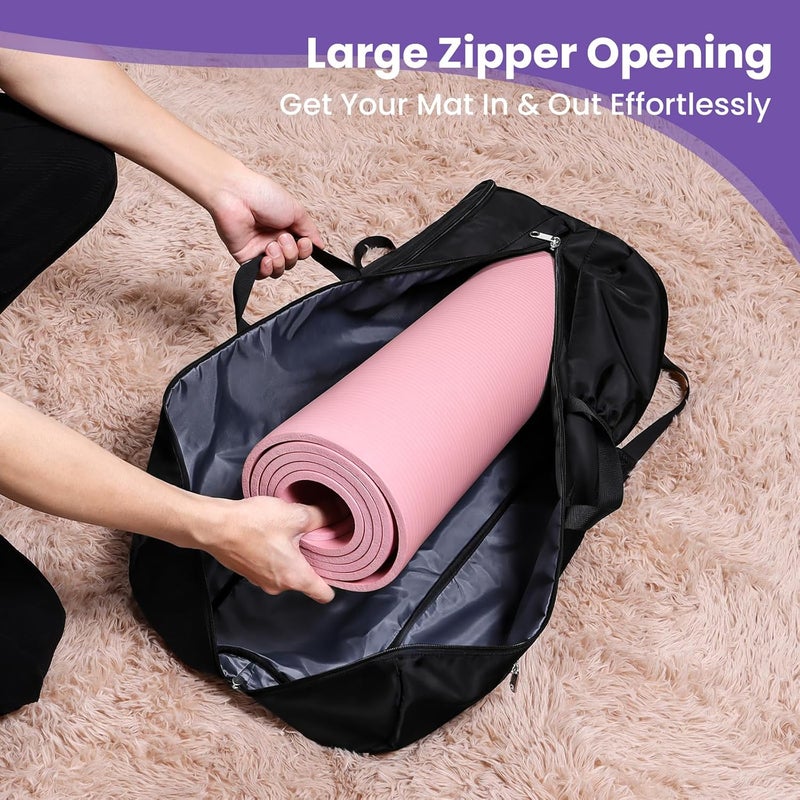 Voolra Yoga Mat Bag Backpack for Women and Men with Multi-Pockets for Mats Blocks and Accessories, Waterproof Yoga Mat Carrier Holder for Workouts, Gym, Pilates - Image 4
